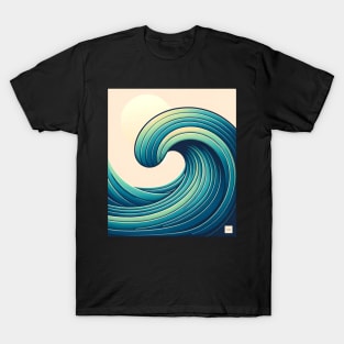 Aqua Arcadia: Serene Swell at Sunrise T-Shirt